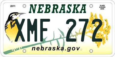 NE license plate XMF272
