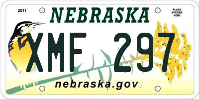 NE license plate XMF297