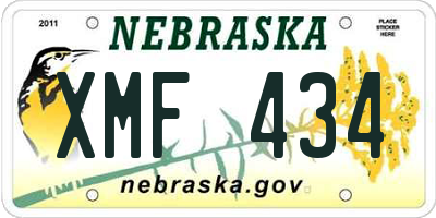 NE license plate XMF434