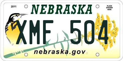 NE license plate XMF504