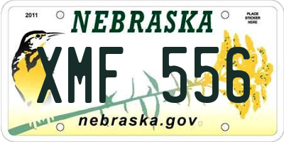 NE license plate XMF556