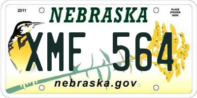 NE license plate XMF564