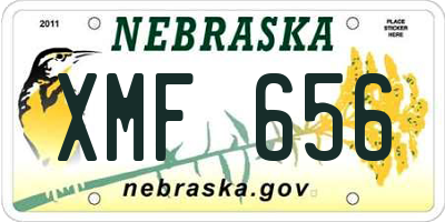 NE license plate XMF656