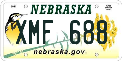 NE license plate XMF688