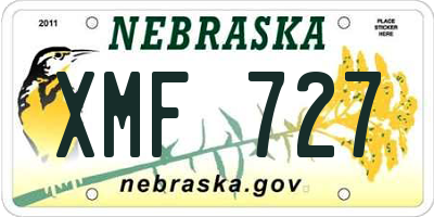 NE license plate XMF727
