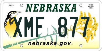 NE license plate XMF877