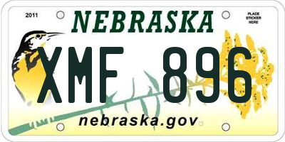 NE license plate XMF896