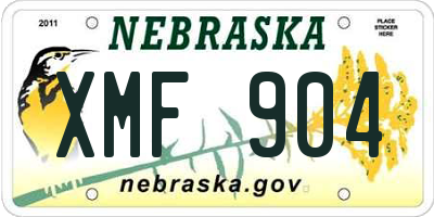 NE license plate XMF904