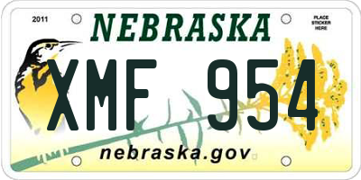 NE license plate XMF954