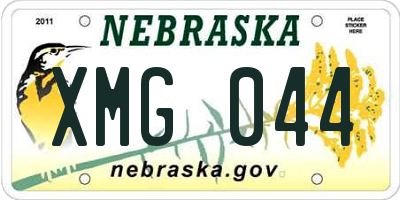NE license plate XMG044