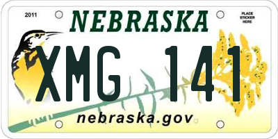 NE license plate XMG141