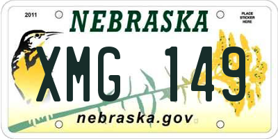 NE license plate XMG149