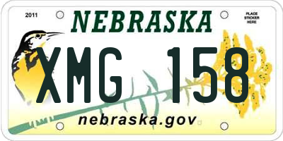 NE license plate XMG158