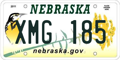 NE license plate XMG185