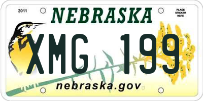 NE license plate XMG199