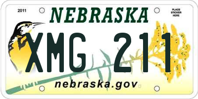 NE license plate XMG211
