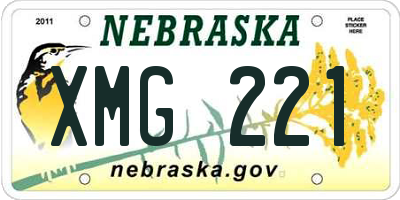 NE license plate XMG221