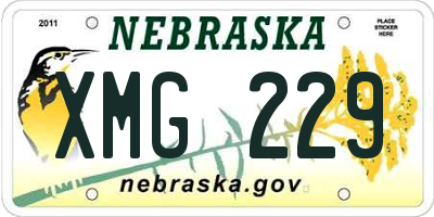 NE license plate XMG229