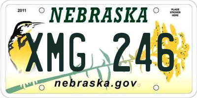 NE license plate XMG246