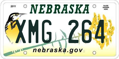 NE license plate XMG264