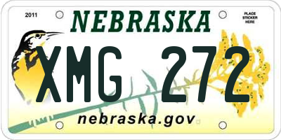 NE license plate XMG272