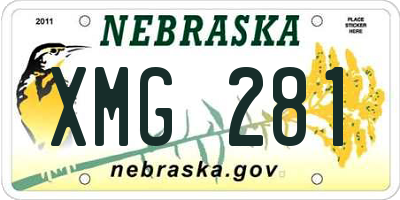 NE license plate XMG281