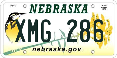 NE license plate XMG286