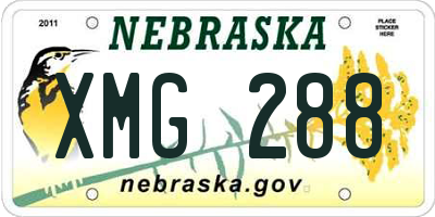 NE license plate XMG288