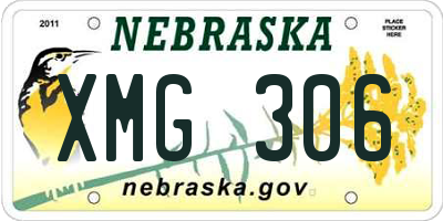 NE license plate XMG306
