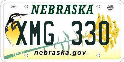 NE license plate XMG330