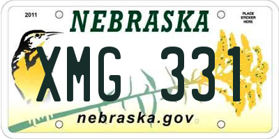 NE license plate XMG331