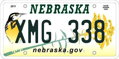 NE license plate XMG338