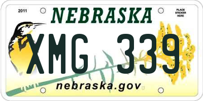 NE license plate XMG339