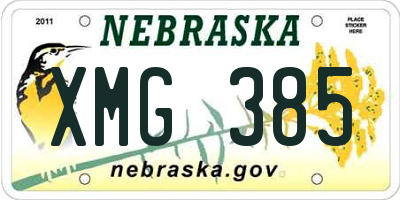 NE license plate XMG385