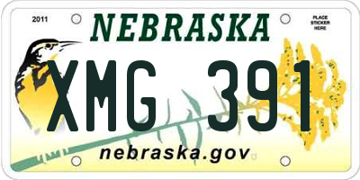 NE license plate XMG391
