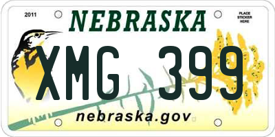 NE license plate XMG399