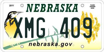NE license plate XMG409