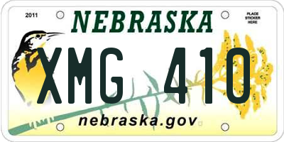 NE license plate XMG410