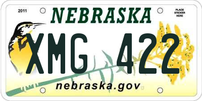 NE license plate XMG422