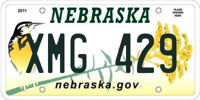 NE license plate XMG429