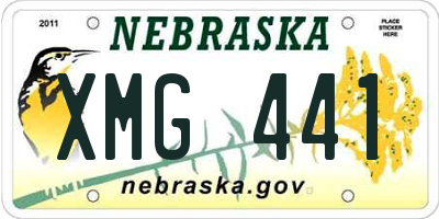NE license plate XMG441