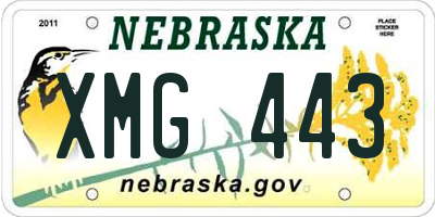 NE license plate XMG443