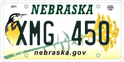 NE license plate XMG450