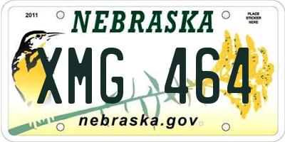 NE license plate XMG464