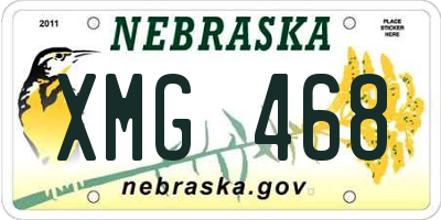 NE license plate XMG468