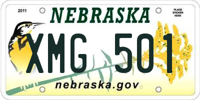 NE license plate XMG501