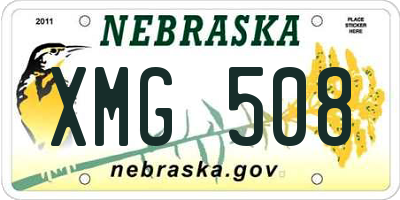 NE license plate XMG508