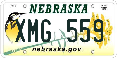 NE license plate XMG559