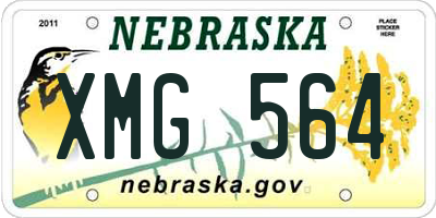 NE license plate XMG564