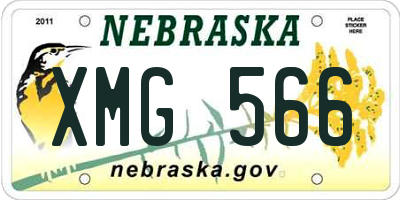NE license plate XMG566